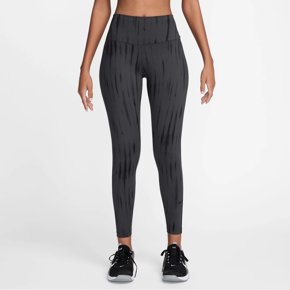 NWT Nike One High-Waisted 7/8 Printed Leggings Gray Size XS